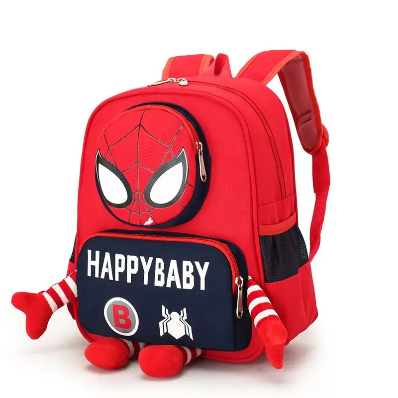 MINISO Disney Spiderman Cartoon Children 3-6 Years Old School Bag Boys Large Capacity Wear-resistant Waterproof Cute Backpack