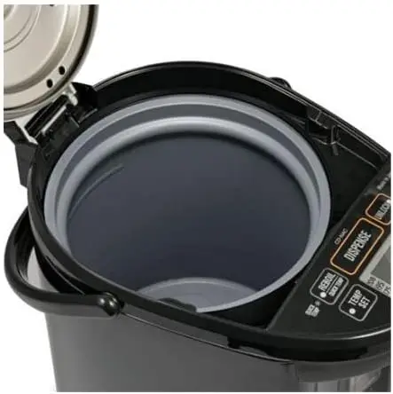 CD-NAC40BM Micom Water Boiler and Warmer (4-Liter, Metallic Black) Easy to Use Optional Quick Temp Mode for 160-deg-F