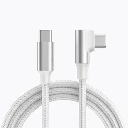 Ultra - Durable Fast Charging Elbow USB - C Data Cable - Available in 1m, 2m, 3m Lengths - 3m (White)