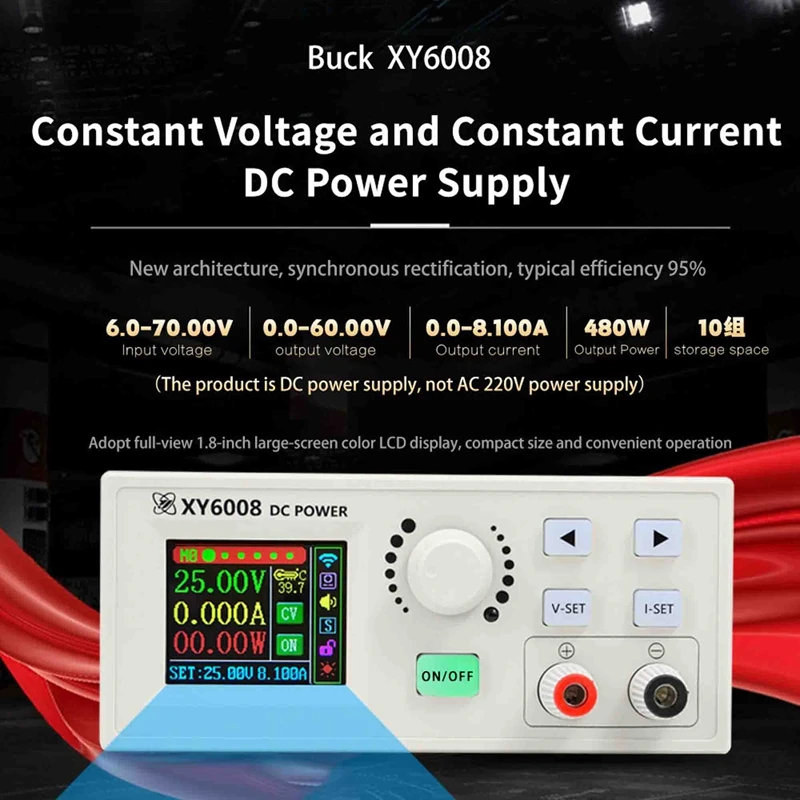 

XY6008 CNC Adjustable DC Power Supply Constant Voltage Current 60V 8A 480W AHS
