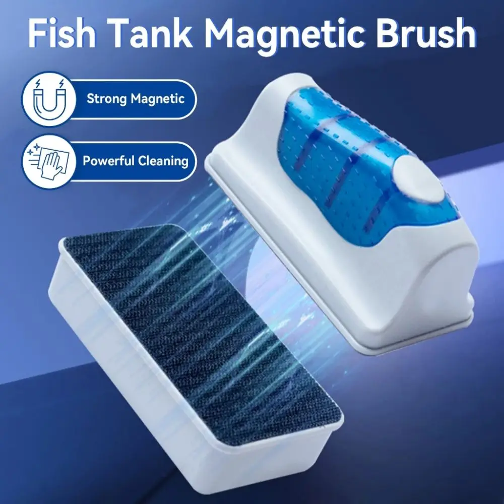 Magnetic Aquarium Algae Scraper Double Side Ergonomic Handle Fish Tank Floating Brush Professional Aquarium Cleaner Hotel