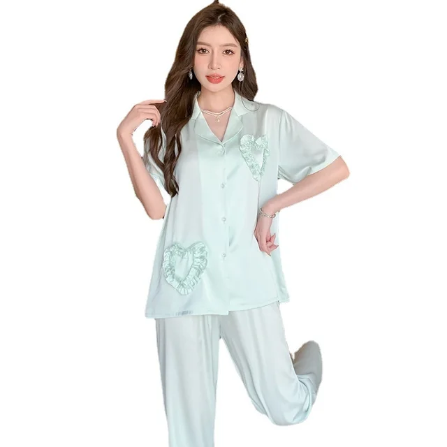 Camellia Ice Silk Pajamas Women Summer Short Sleeve High Grade Pajamas  Style High Value Homewear - China Luxury Pajamas Bathrobe and Replica  Pajamas Bathrobe price