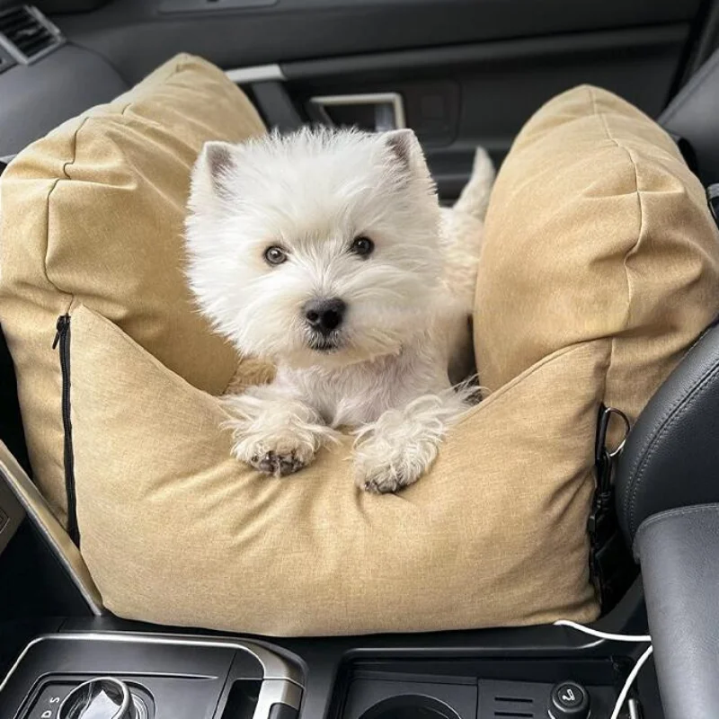 

Travel Car Kennel Removable and Washable Pet Car Seat Portable Car Safety Seat Dog Car Seat Pet Accessories for Cat Dog