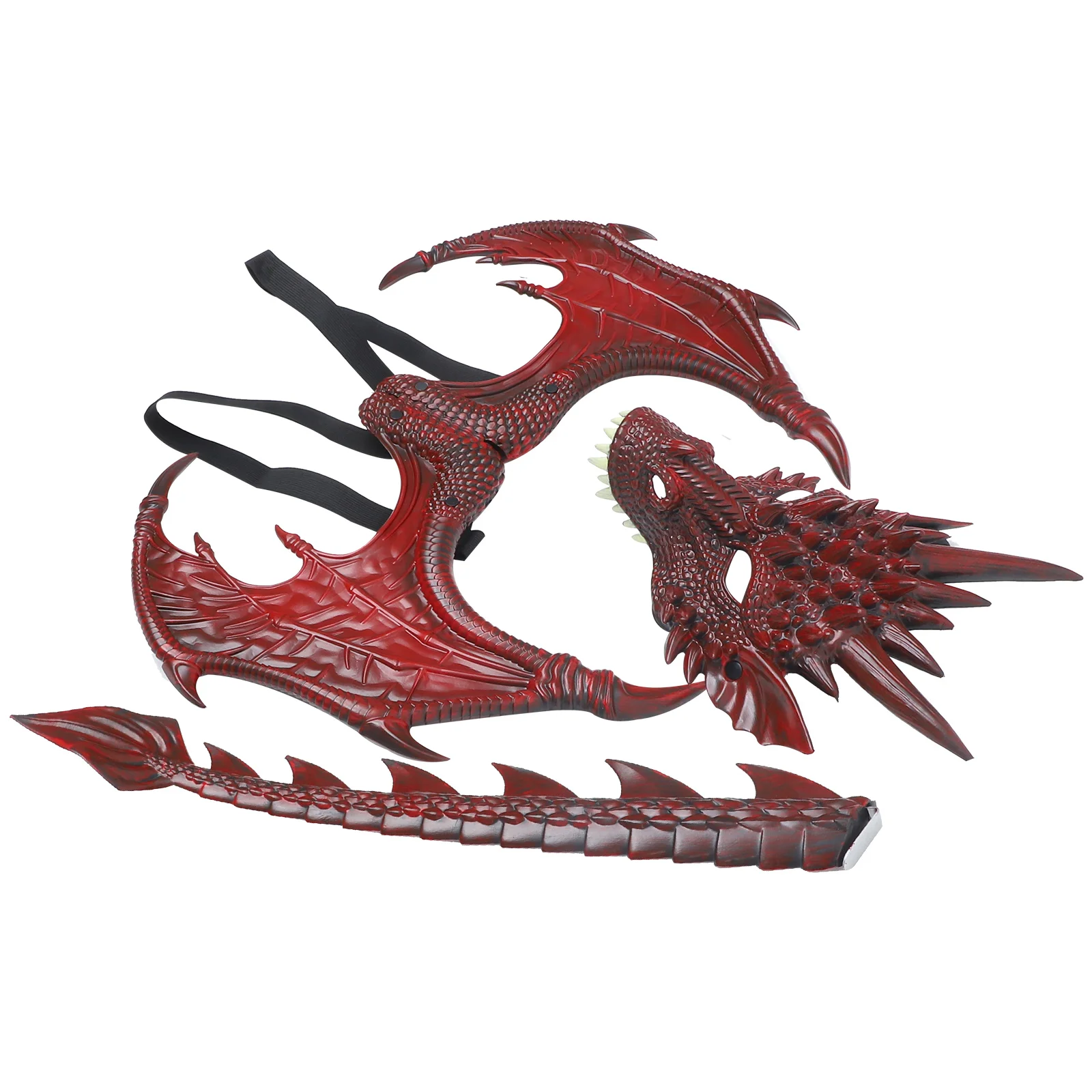 

Dragon Mask Wings Children's Prop Costume Kit Cosplay Accessory Tails Props Kids Party Favor