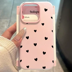 Love Heart Pattern Silicone Phone Case - Elegant Protective Cover - Galaxy S23 Ultra (FE - P0024)