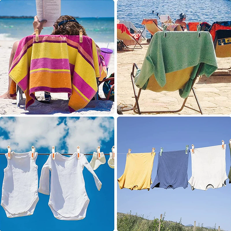 Clip Per Asciugamani Da Spiaggia – Confezione Da 8 Pezzi, Mollette Resistenti Per Sedie E Lettini - 4