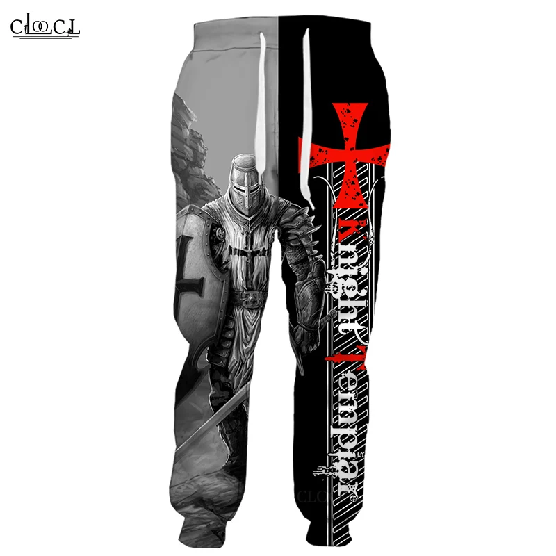 HX Popular Knights Templar Pants 3D Print Men Women Harajuku Trousers Fashion Casual All-match Jogging Sweatpants
