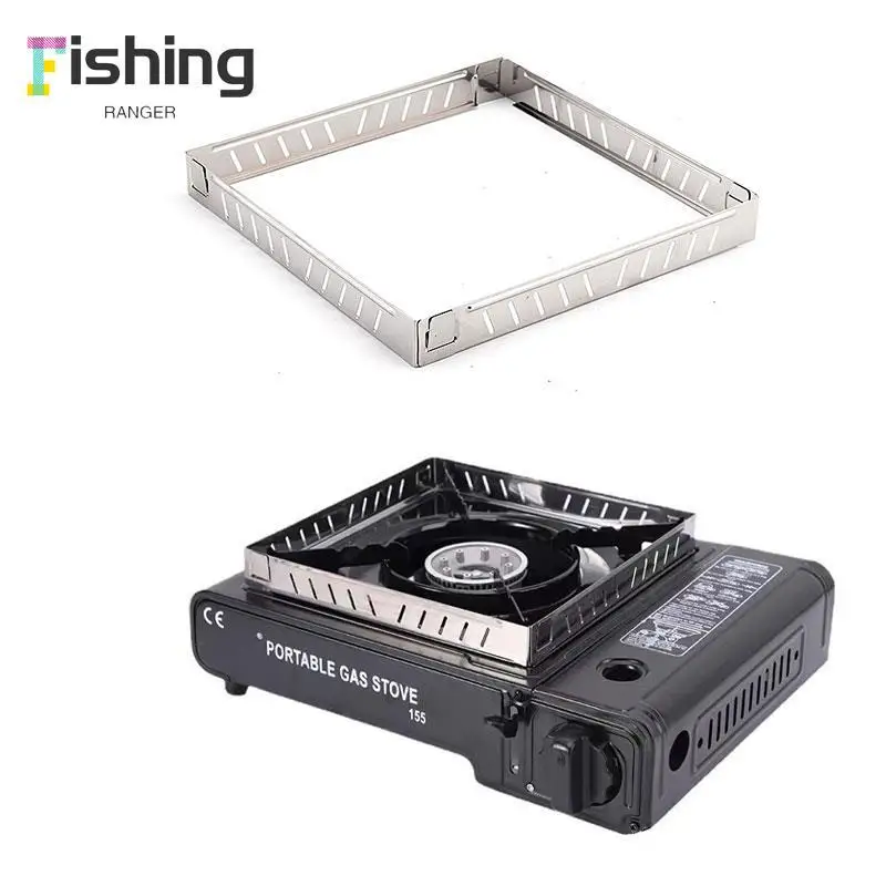 

Outdoor Gas Stove Wind Screen Foldable Wind Shield Stainless Steel Burner Screen