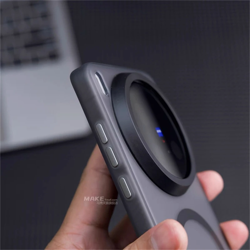 Magnetic Skin Feel Matte Transparent Back Cover with Built-in MagSafe