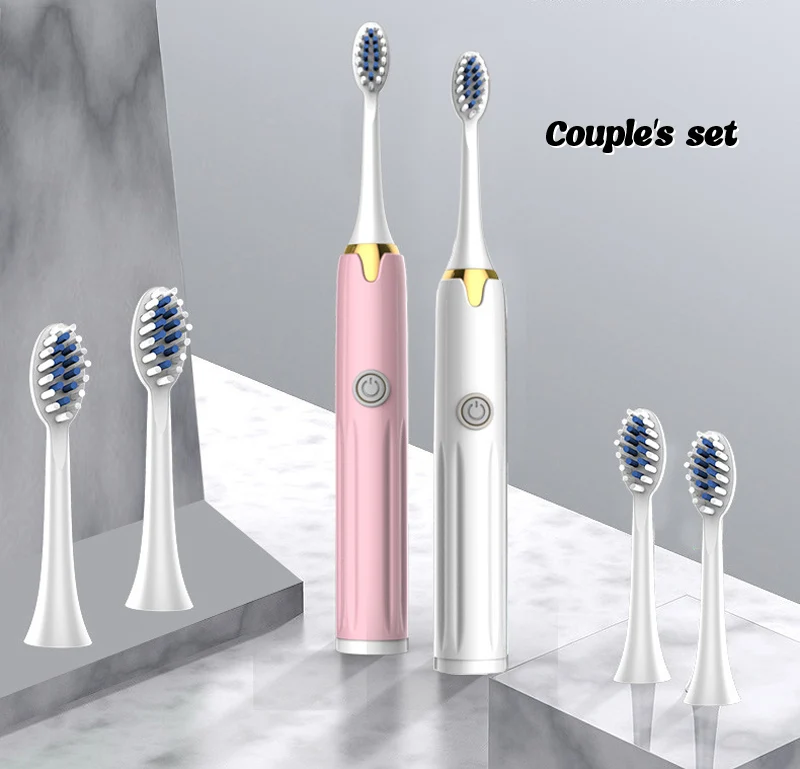Description Picture 3 of itemNew Smart Electric Toothbrush USB Rechargeable Teeth Clean Whitening Sonic Toothbrush Timing Tooth Brush With Replacement Heads