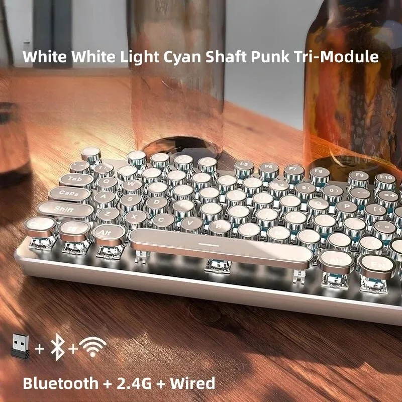Bluetooth付きの本物のメカニカルゲーミングキーボード,USBケーブル 
