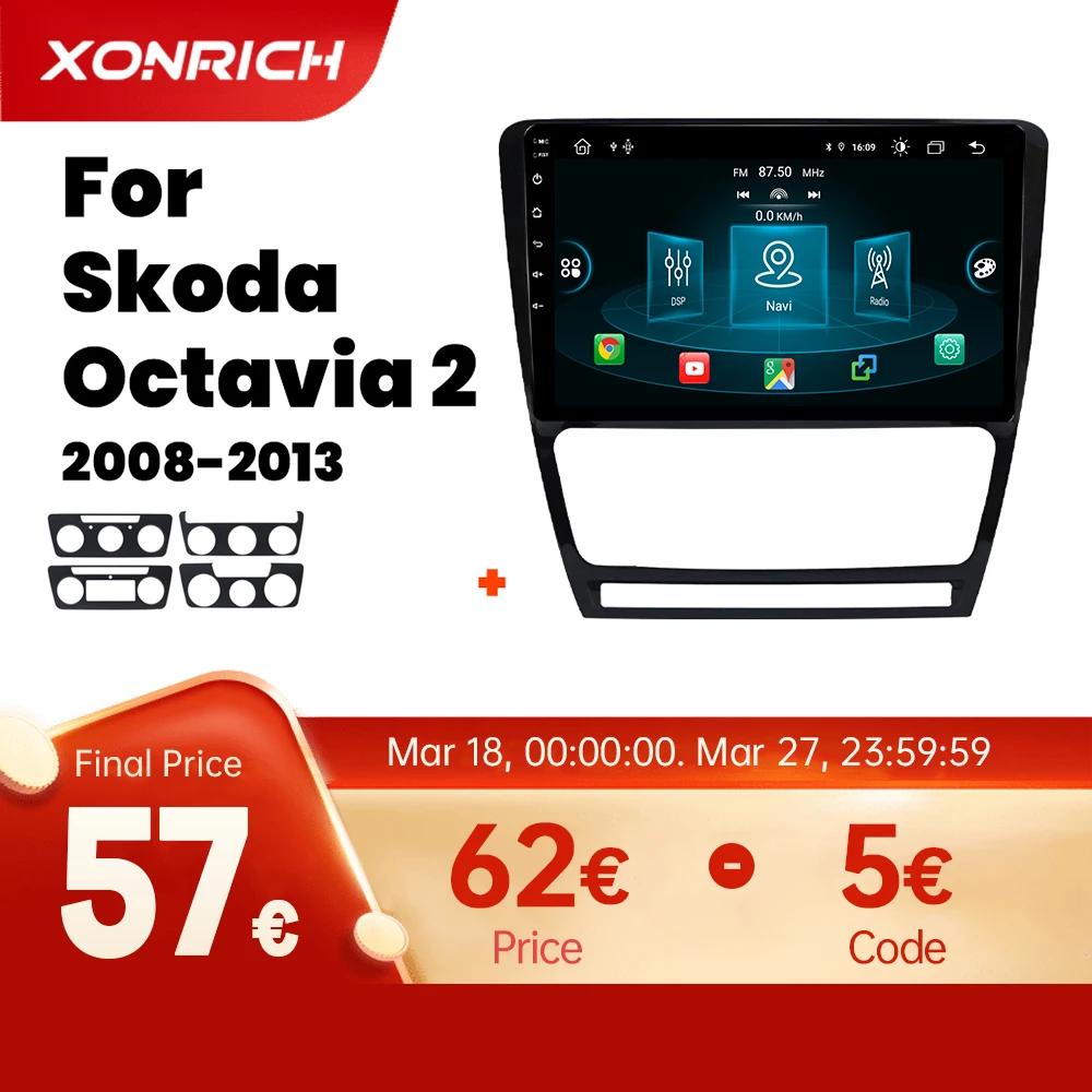 WirelessCarplayAIVoice2DinAndroidAutoRadioForSkodaOctavia2