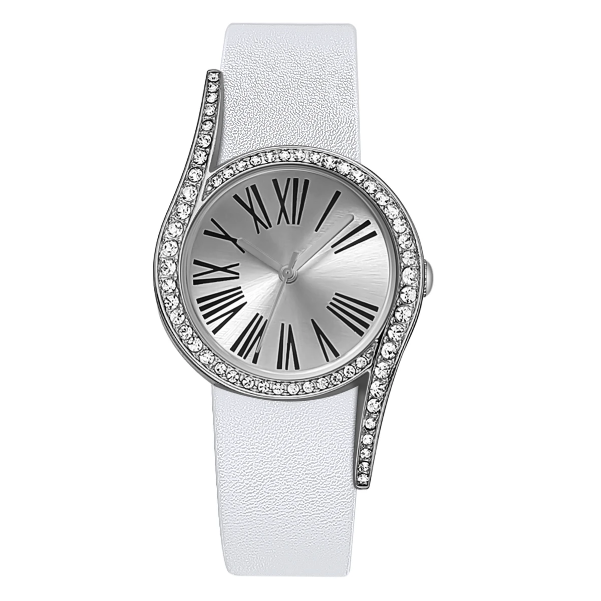 ساعة كوارتز نسائية من الجلد بقرص شخصي ، أزياء الأع...