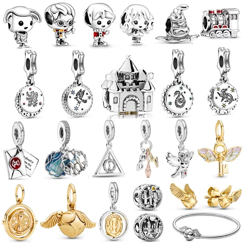 Harrys mágico de Plata de Ley 925, abalorio tren de mago, cuentas de sobre, compatible con pulsera Pandora Original, regalos de joyería DIY - AliExpress