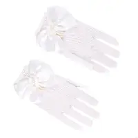K8GF 1 Pair Lace Gloves Comfortable Infant Dress Mittens Kids Party Gloves for Girls' Dresses Formal Event Accessories