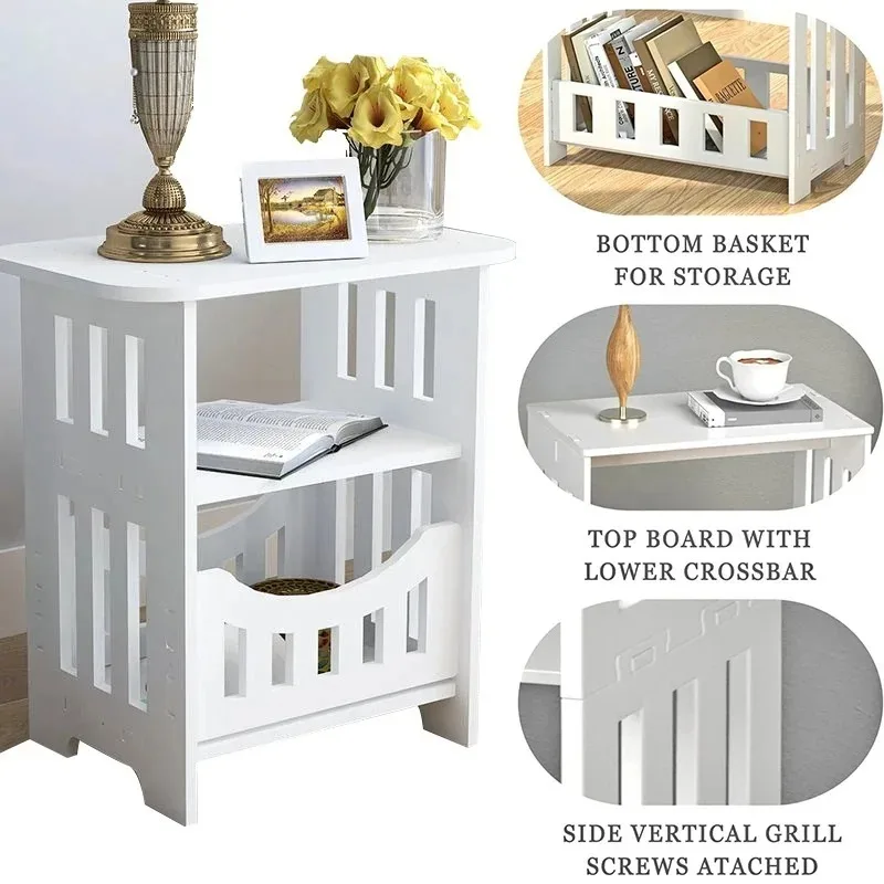 Table d'appoint multifonctionnelle avec rangement, petite table de chevet et table basse pour la maison