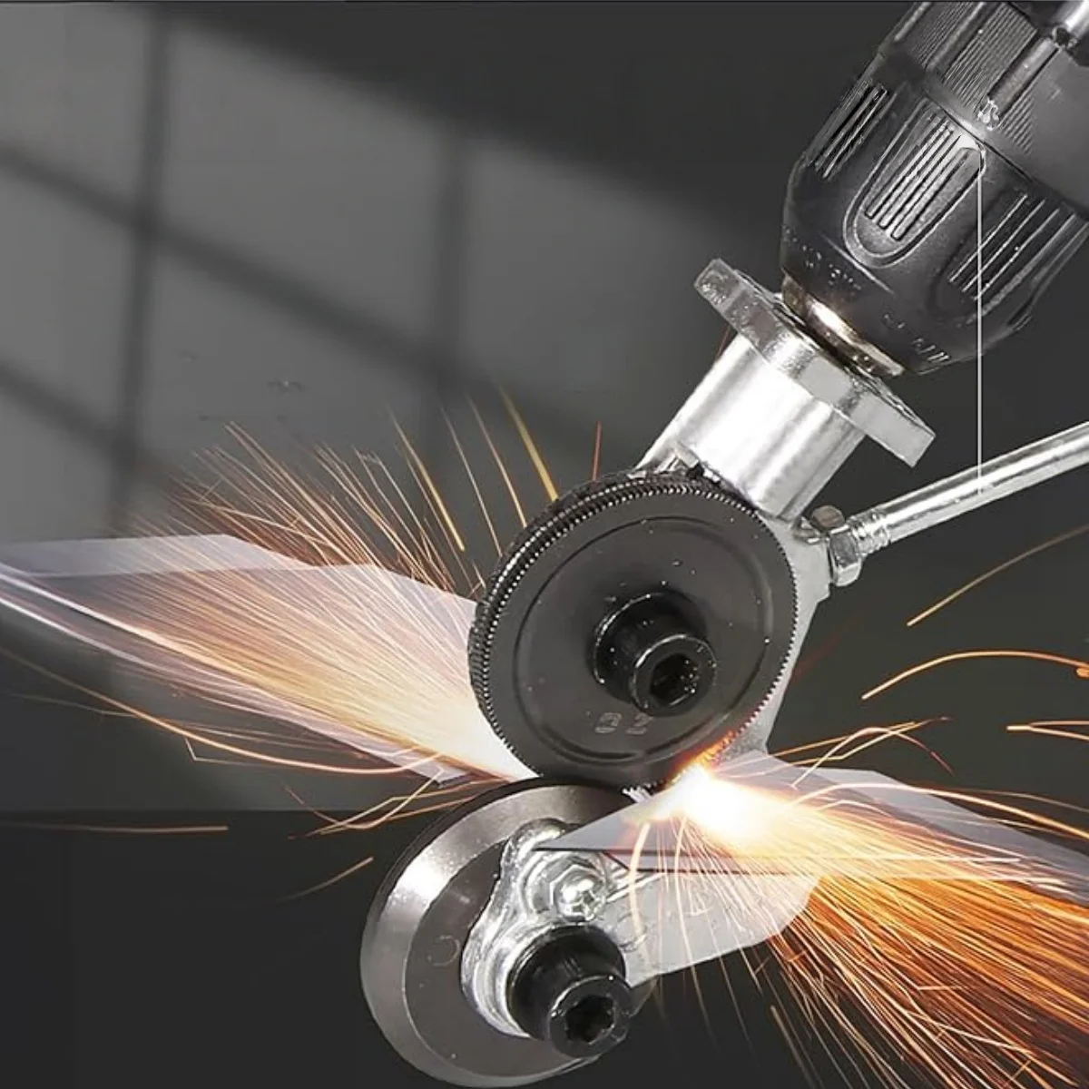 Electric Drill Plate Cutter Sheet Metal Nibbler Shears Plate Punch Scissors Modified Power Tool Accessories Cutting Steel/Alloy