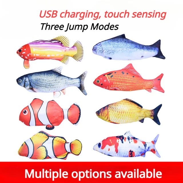 Cat Dog Toy Fish USB Charging Electric Floppy Simulation Fish Interactive  Training Teeth Grinding Pet Chew Toys - AliExpress