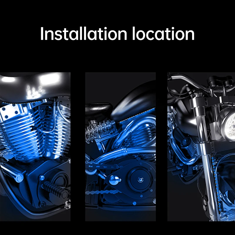RGB APP LED Motorcycle Car Atmosphere Foot Light Remote Control Flexible Waterproof Sound Control 12V Moto Decorative Lamp Strip 2
