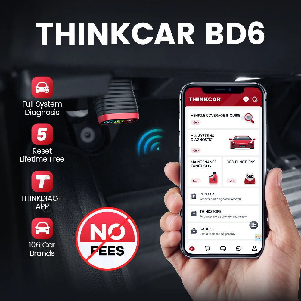 THINKCAR BD6 obd2 ĳ , iOS  ȵ̵   ý   5 缳   ڵ  