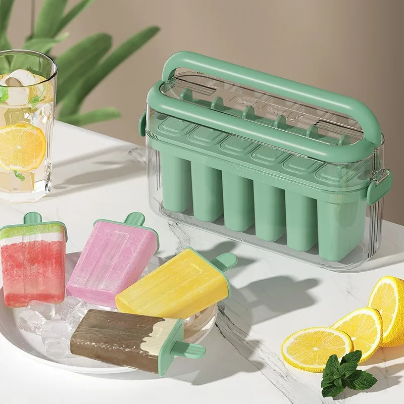 

Homemade Ice Cream Mold with Holder, Frozen Tray, Ice Lolly Popsicle Mold, Children's Kitchen Tool, Household