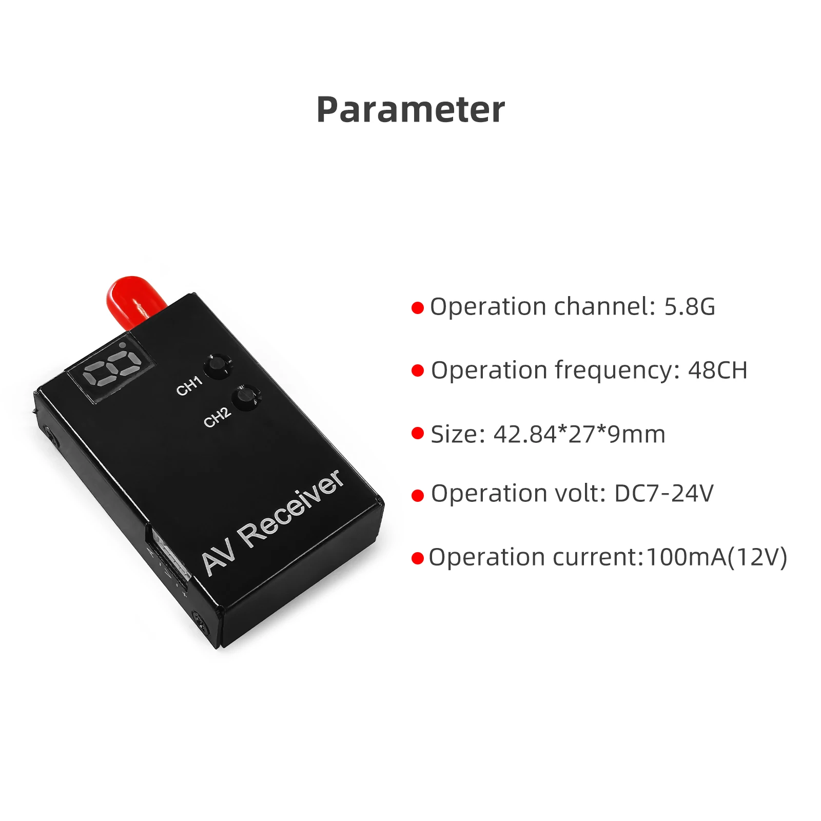 Módulo receptor FPV sem fio Radiolink, câmera 800TVL OSD, 708R, 5.8G, 48CH