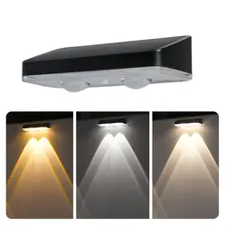 Outdoor Solar Wall Light - Waterproof, Dimmable LED Panel (Tricolor)