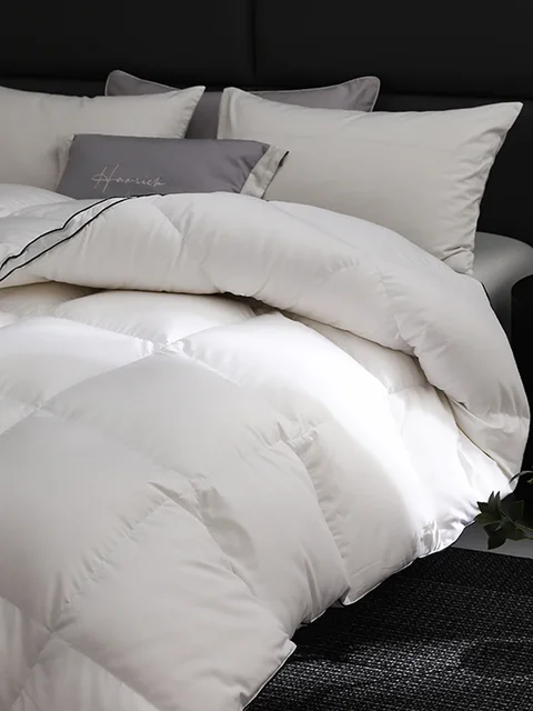 Couette en duvet d'oie pleine grandeur : 95% duvet d'oie blanc, lit simple de luxe, 200 x 220 cm 3