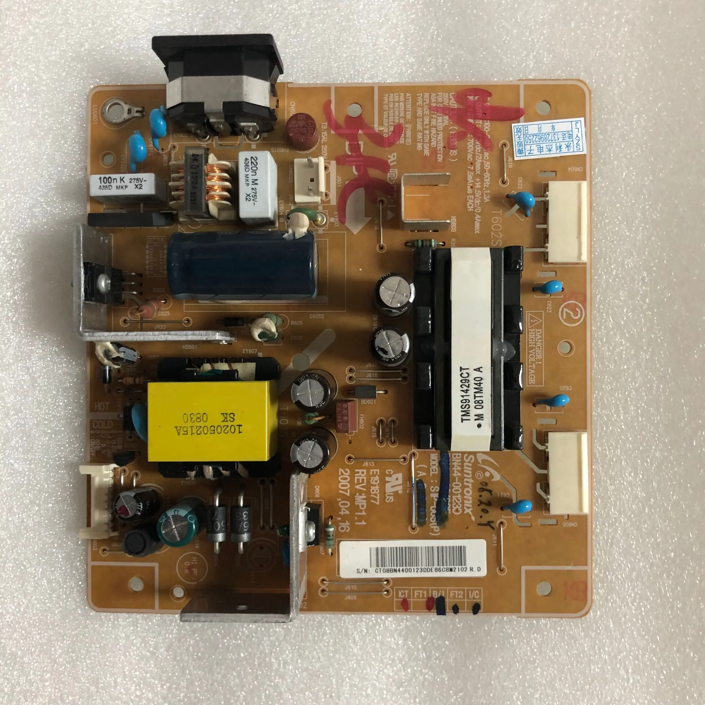 

power board for Original BN44-00123D SIP-U6S 713BM 913BM high voltage power supply board board-Original 100% Tested Working