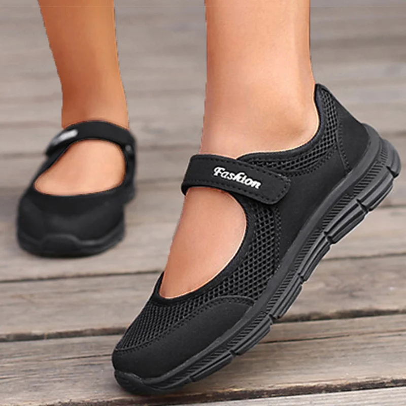 Shoes Woman Super Lightweight Women's Casual Shoes Flat Summer Zapatos De Mujer Breathable Mesh White Shoes Female Footwear 2025