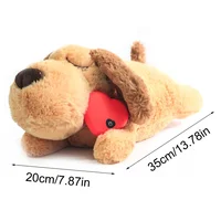 Cute Heartbeat Puppy Behavioral Training Toy Plush Pet Comfortable Snuggle Sleep Aid Doll Durable Dog Everything for Dogs 2