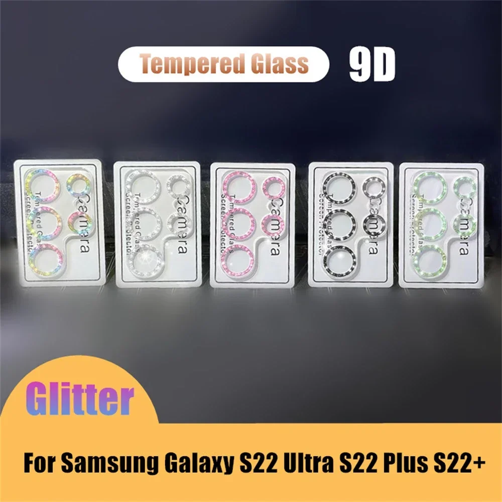 Custodia protettiva per obiettivo della fotocamera con diamanti e glitter Bling per Samsung Galaxy S25 S22 S24 Ultra S23 Plus S24Ultra S24Plus in vetro a copertura totale_voghion.com