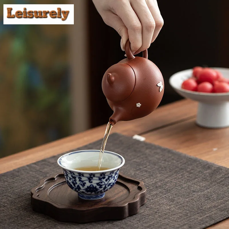 Cui Porcelain Purple Clay Eggplant Melon Teapot Tea Set Complete Set Handmade Tea Ceremony Set Teapot And Tea Cup Set Cha Gift