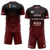 New Men's Padel Tennis Training Suit Premium Gradient Padel Shorts and T-Shirt Set Summer Quick Drying Sportswear Two-piece Set 3