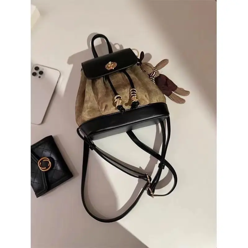 JIAERDI High Street Y2k Backpack Women Versatile Patchwork Handle Chic Casual Mini Backpacks Ladies Harajuku Mochila Aesthetic