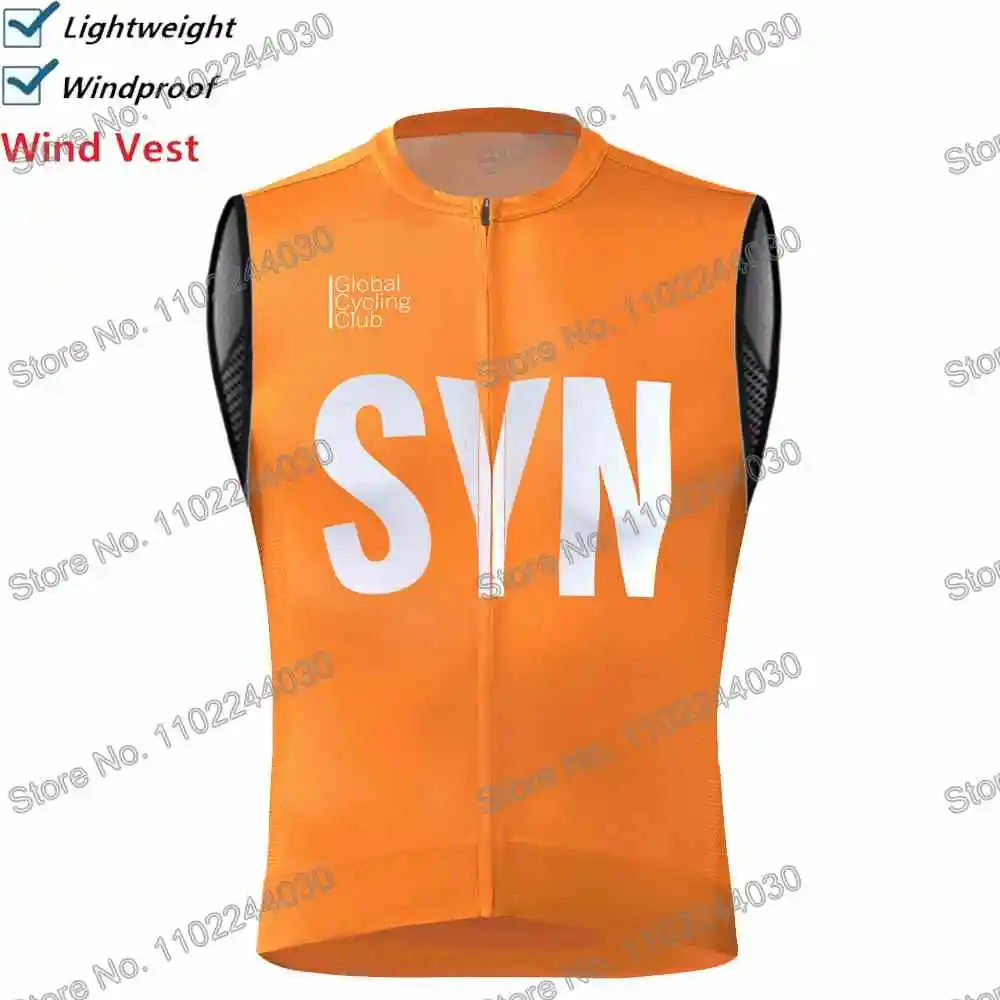 SYN Cycling Vest Windbreaker Pro Race Men Wind Vest Summer Road Bike Jersey Sleeveless MTB Women Bicycle Jacket Sportswear cycling vest