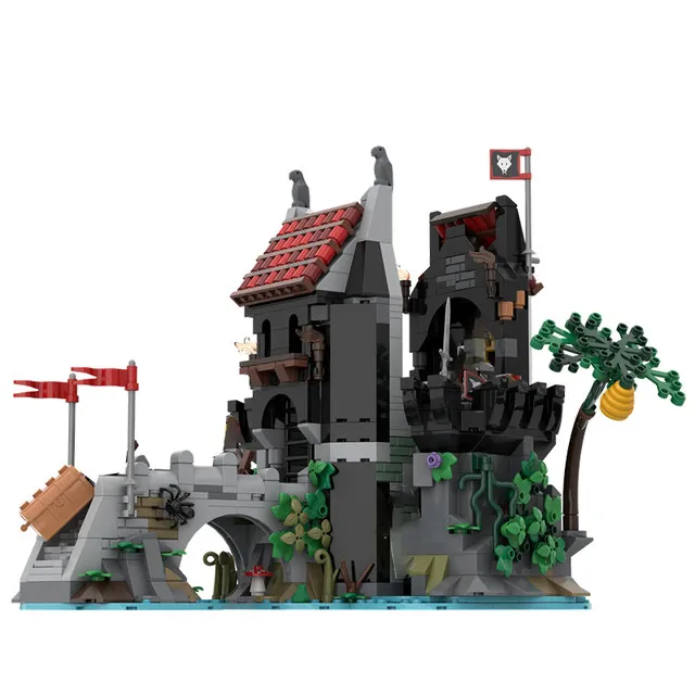 Wolf Castle Lego Wolfpack Tower Medieval Modular Architecture Wolf