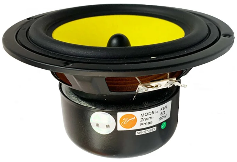 B-399 Hivi F6N 6.5 Inch Mid Bass Speaker Shielded Antimagnetic Magnetic Circuit Ferrite Voice Coil 25MM 90W 8 Ohm 1PCS