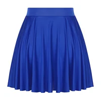 Womens Sexy Ruffle Skirt Casual  Solid Color Elastic Waistband Flared Skirts Loungewear Homewear Sportwear Party Dance Clubwear 1