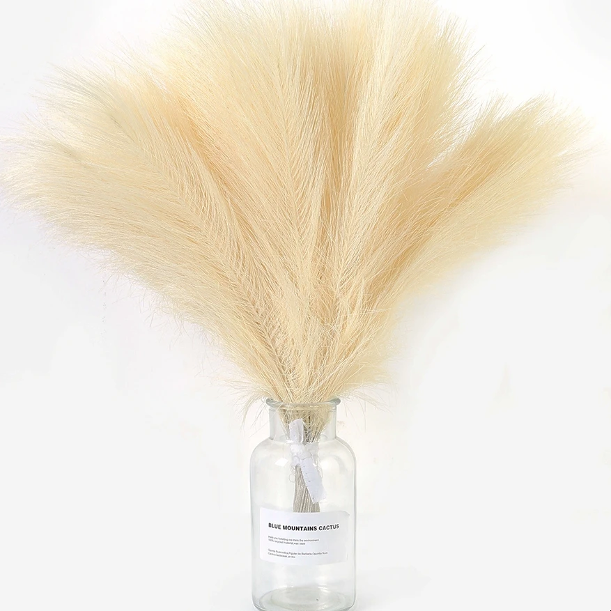 Erba Della Pampas Finta Rossa - 20 Steli Decorativi 43cm - Foto 9