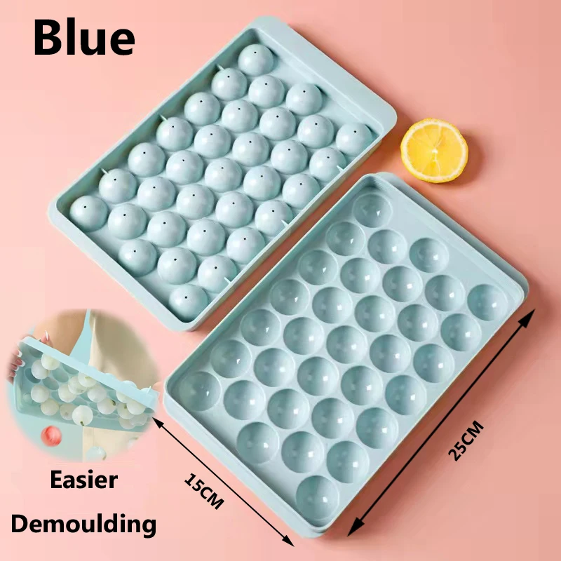 33Grid Ice Boll Hockey PP Mold Frozen Whiskey Ball Popsicle Ice Cube Tray Box Lollipop Making Gifts