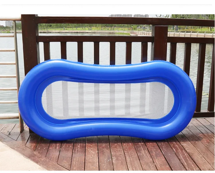 Description Picture 4 of itemFoldable Outdoor Water Hammock Inflatable Floating Row Water Hammock Swimming Air Mattresses Sleeping Bed Beach Lounger Chair