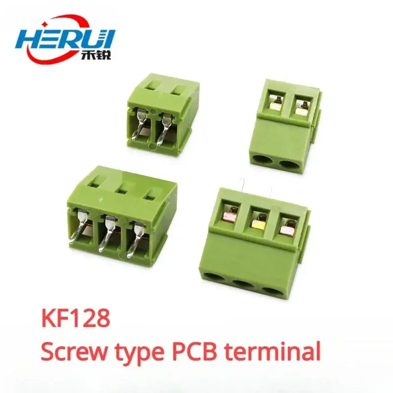 

Wire connector KF128 screw type 5.0 wiring terminal PCB5.08 connector 3P 3.81 connector 2P 3.5MM7.62