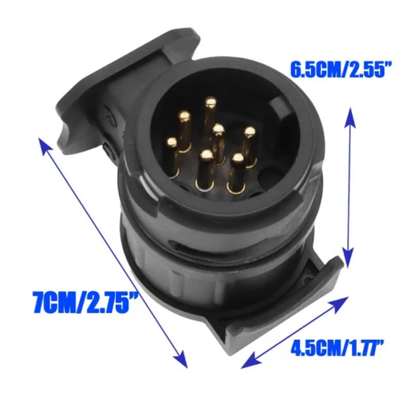 13 To 7 Pin Trailer Adapter Trailer Wiring Connector Socket Plug 12V Car Parts