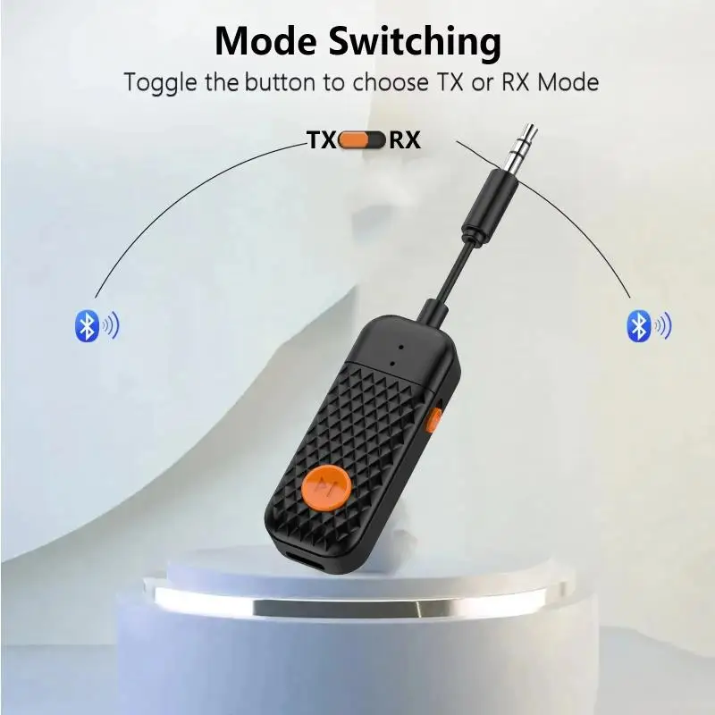 블루투스 5.4 수신기 송신기 3.5mm Aux 2-in-1 무선 오디오 어댑터 TV 헤드셋 자동차 라디오 비행 Mp3 플레이어 스피커