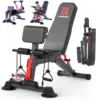 7052-c597c5.jpg 14-in-1 Foldable Dumbbell Bench Weight Pre-Assembled Multi-Functional 1000 lbs 6 Adjustable Levels for Full Body Workout