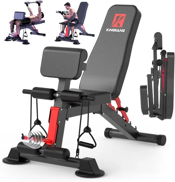 7052-c597c5.jpg 14-in-1 Foldable Dumbbell Bench Weight Pre-Assembled Multi-Functional 1000 lbs 6 Adjustable Levels for Full Body Workout