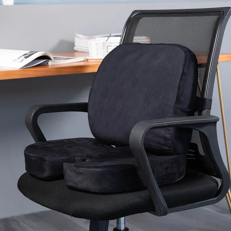 2024 Memory Foam Seat Cushion Set  Car Booster Seat Cushion Dining Chair Office Chair Backrest Student Butt Cushion Office Chair 2