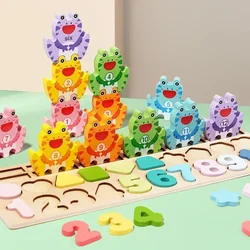 Multi - Function Educational Wooden Fishing & Counting Game (Frog 3in1 No Box)
