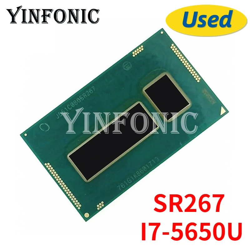 

Used SR267 I7-5650U CPU BGA Chipset with balls tested 100% good working